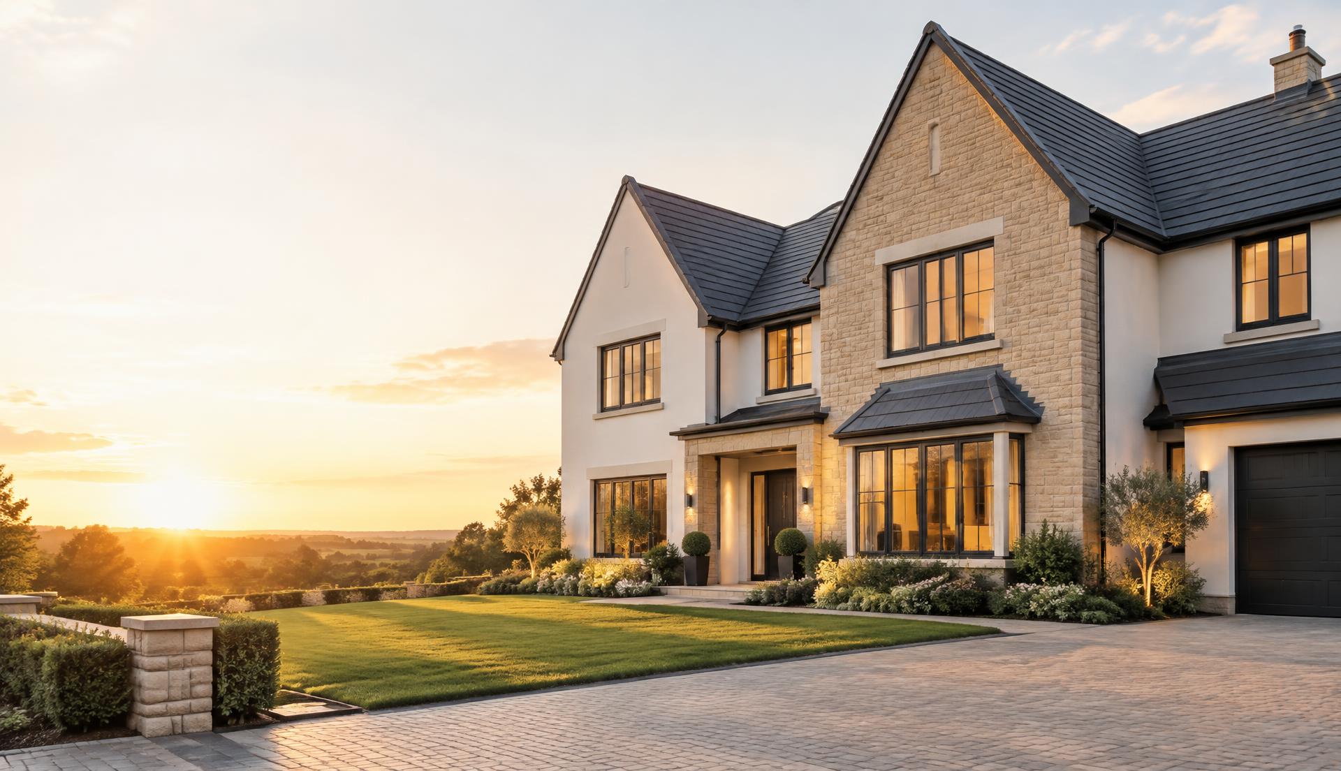 Sunlit British family home